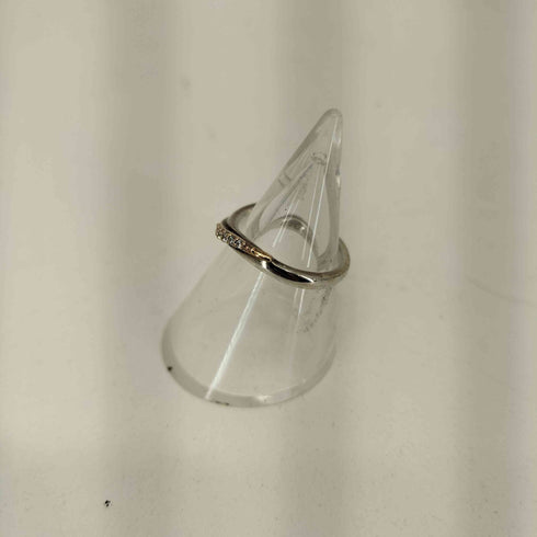 ヨンドシー 4℃ SILVER K10刻印 ストーンデザイン ピンキーリング レディース  6号